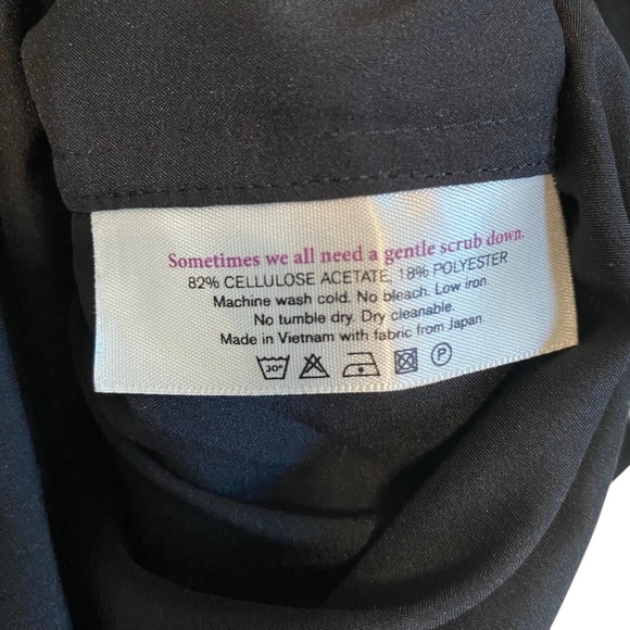 MM. Lafleur Didion Black Crepe Top Blouse Size 2+ - Picture 5 of 5